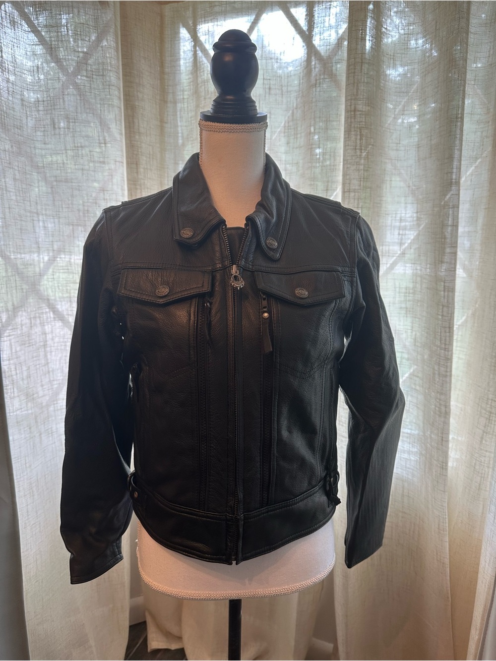 NWT Harley-Davidson Black Leather Jacket Women’s size XS